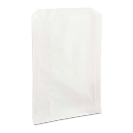United Stationers Supply Bagcraft Grease Resistant Bags, 6-1/2"W x 1"D x 8"H, White, 2000/Pack 300422